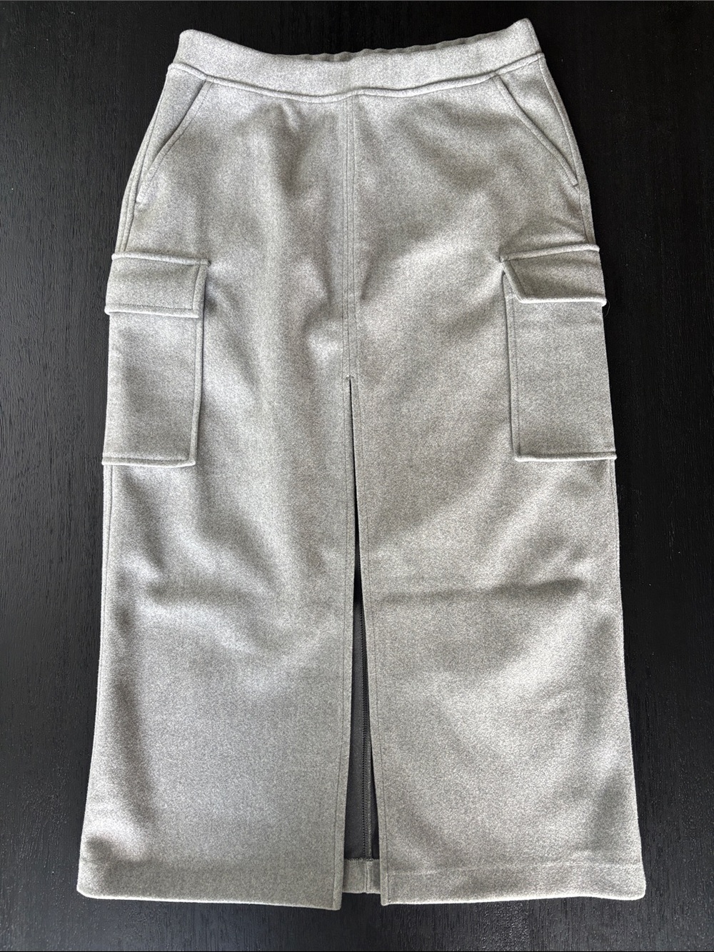 Abercrombie & Fitch Gray Cargo Midi Skirt